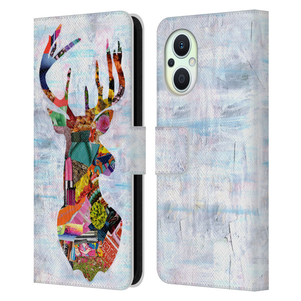 Artpoptart Animals Deer Leather Book Wallet Case Cover For OPPO Reno8 Lite