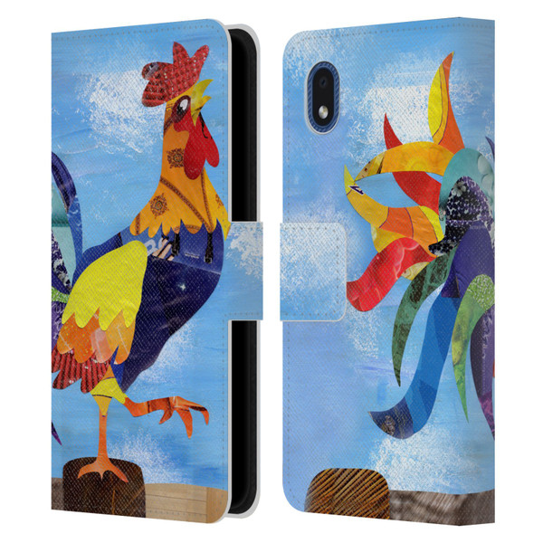 Artpoptart Animals Colorful Rooster Leather Book Wallet Case Cover For Samsung Galaxy A01 Core (2020)