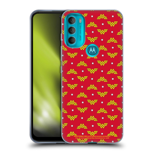 Wonder Woman 1984 Logo Art Retro Pattern Soft Gel Case for Motorola Moto G71 5G