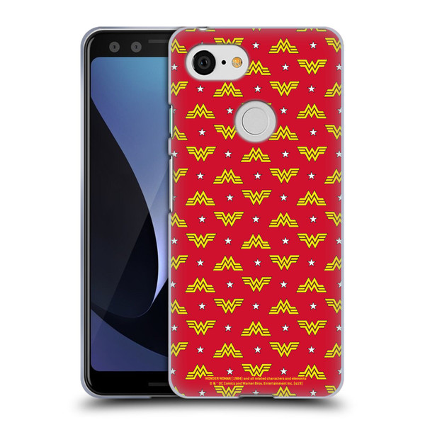 Wonder Woman 1984 Logo Art Retro Pattern Soft Gel Case for Google Pixel 3