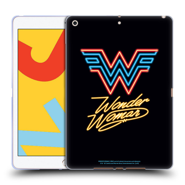 Wonder Woman 1984 Logo Art Neon Soft Gel Case for Apple iPad 10.2 2019/2020/2021