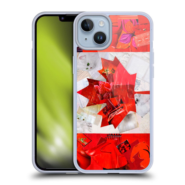 Artpoptart Flags Canada Soft Gel Case for Apple iPhone 14 Plus & MagSafe