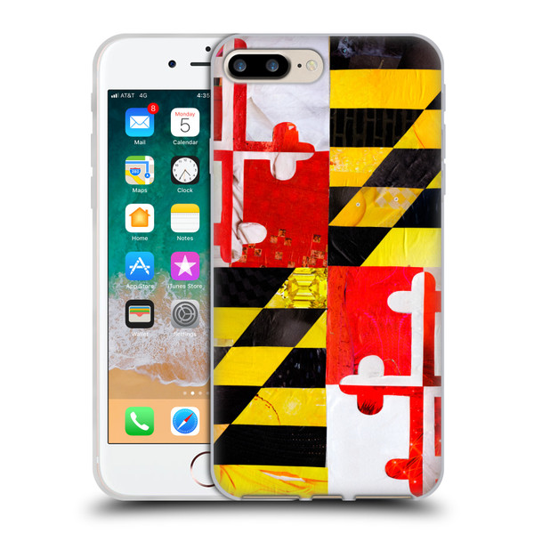 Artpoptart Flags Maryland Soft Gel Case for Apple iPhone 7 Plus / iPhone 8 Plus