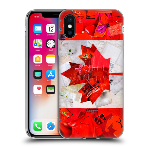 Artpoptart Flags Canada Soft Gel Case for Apple iPhone X / iPhone XS