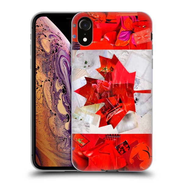 Artpoptart Flags Canada Soft Gel Case for Apple iPhone XR
