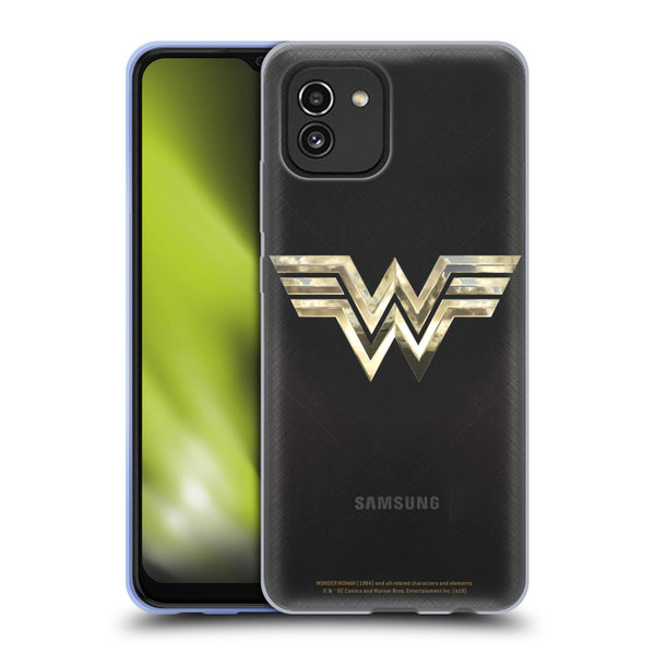 Wonder Woman 1984 Logo Art Gold Soft Gel Case for Samsung Galaxy A03 (2021)