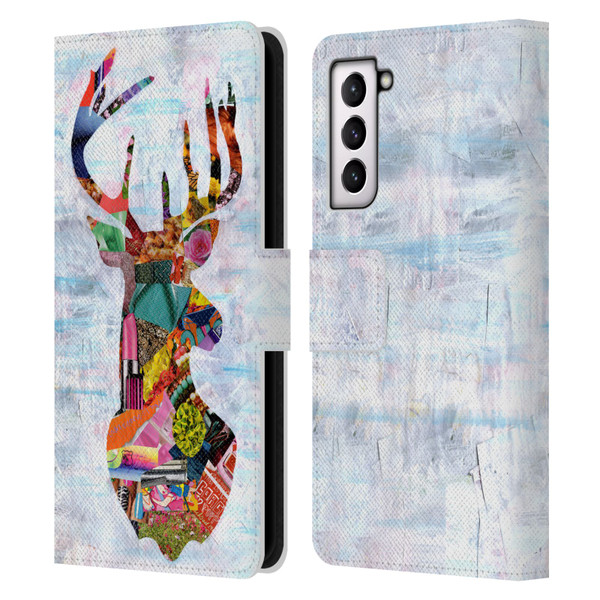 Artpoptart Animals Deer Leather Book Wallet Case Cover For Samsung Galaxy S21 5G