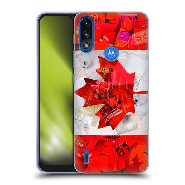 Artpoptart Flags Canada Soft Gel Case for Motorola Moto E7 Power / Moto E7i Power