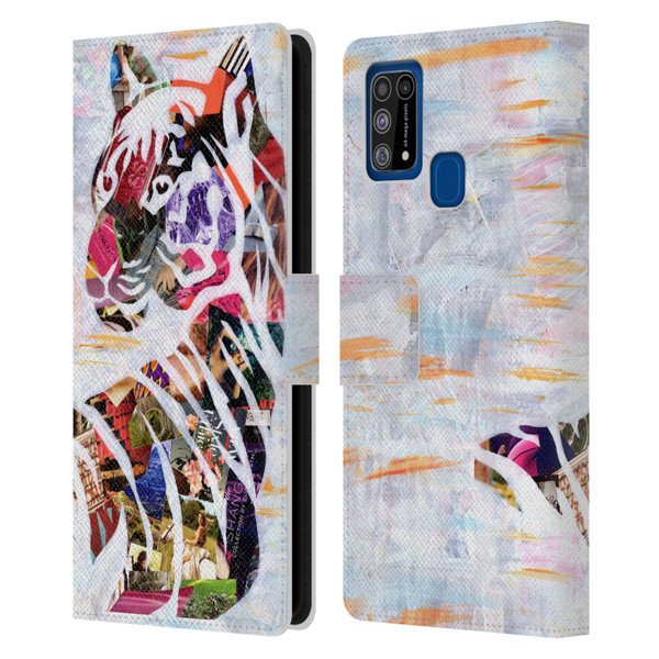 Artpoptart Animals Tiger Leather Book Wallet Case Cover For Samsung Galaxy M31 (2020)