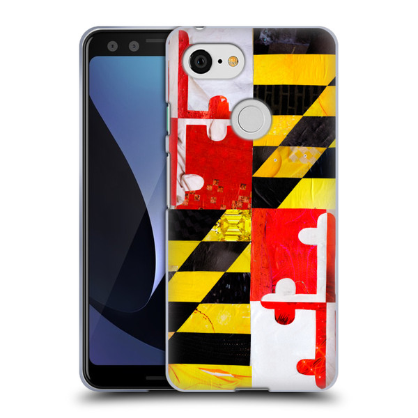 Artpoptart Flags Maryland Soft Gel Case for Google Pixel 3