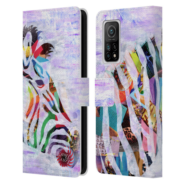 Artpoptart Animals Purple Zebra Leather Book Wallet Case Cover For Xiaomi Mi 10T 5G