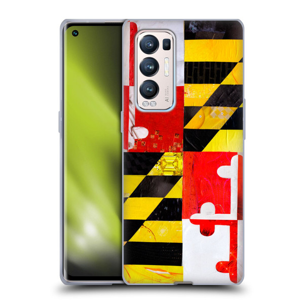 Artpoptart Flags Maryland Soft Gel Case for OPPO Find X3 Neo / Reno5 Pro+ 5G