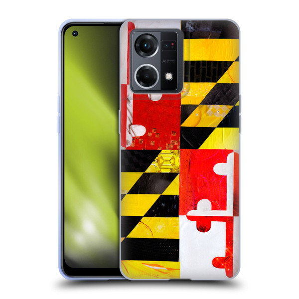 Artpoptart Flags Maryland Soft Gel Case for OPPO Reno8 4G
