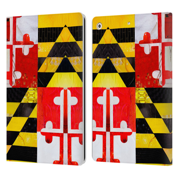 Artpoptart Flags Maryland Leather Book Wallet Case Cover For Apple iPad 10.2 2019/2020/2021
