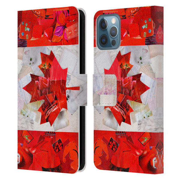 Artpoptart Flags Canada Leather Book Wallet Case Cover For Apple iPhone 12 / iPhone 12 Pro