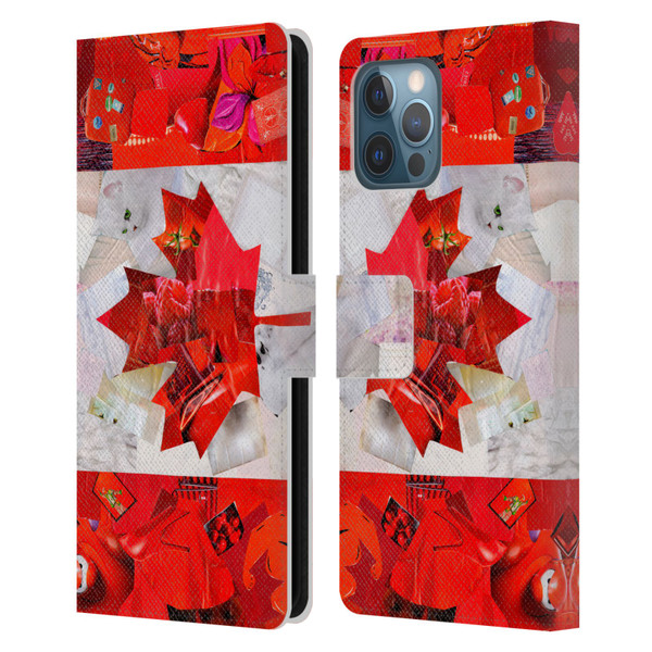 Artpoptart Flags Canada Leather Book Wallet Case Cover For Apple iPhone 12 Pro Max