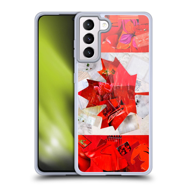 Artpoptart Flags Canada Soft Gel Case for Samsung Galaxy S21+ 5G