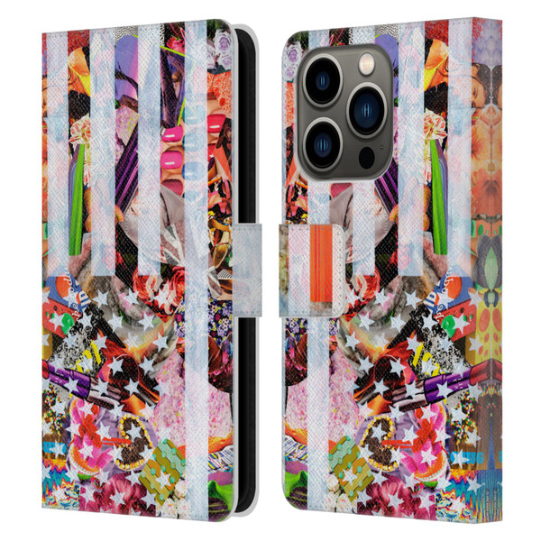 Artpoptart Flags Murican Leather Book Wallet Case Cover For Apple iPhone 14 Pro