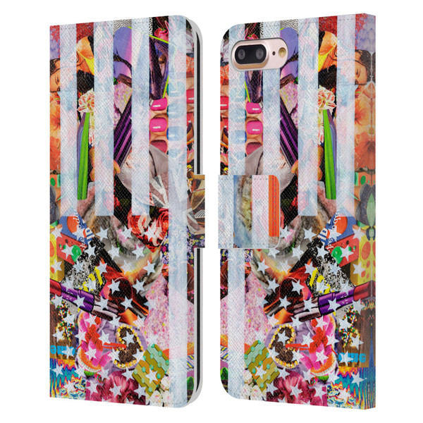 Artpoptart Flags Murican Leather Book Wallet Case Cover For Apple iPhone 7 Plus / iPhone 8 Plus