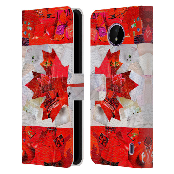 Artpoptart Flags Canada Leather Book Wallet Case Cover For Nokia C10 / C20