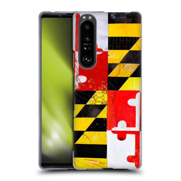 Artpoptart Flags Maryland Soft Gel Case for Sony Xperia 1 III