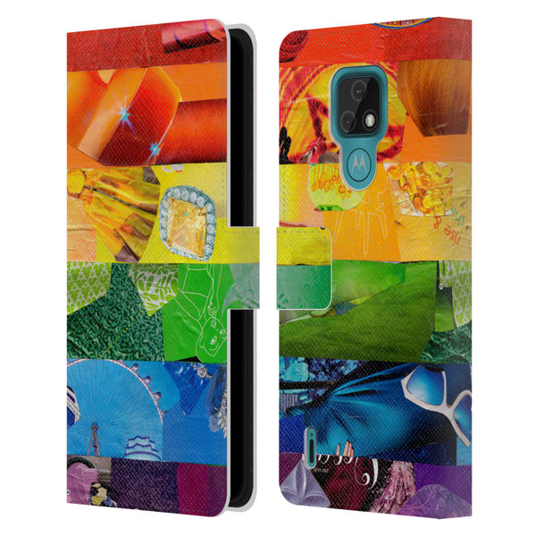 Artpoptart Flags LGBT Leather Book Wallet Case Cover For Motorola Moto E7