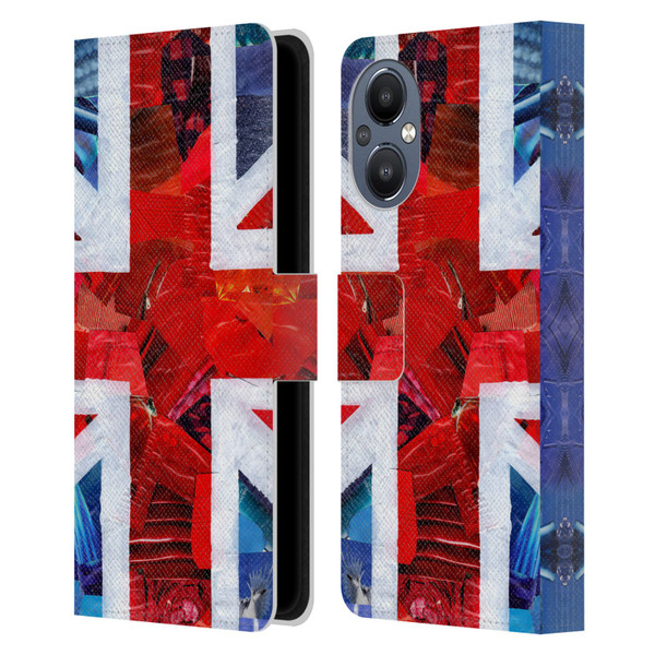 Artpoptart Flags Union Jack Leather Book Wallet Case Cover For OnePlus Nord N20 5G
