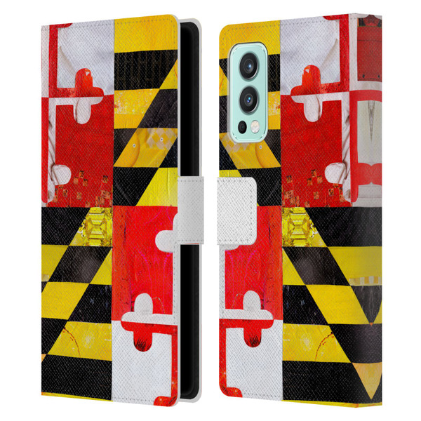 Artpoptart Flags Maryland Leather Book Wallet Case Cover For OnePlus Nord 2 5G