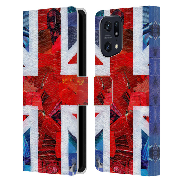 Artpoptart Flags Union Jack Leather Book Wallet Case Cover For OPPO Find X5