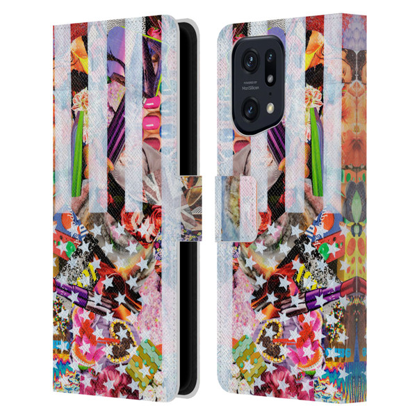 Artpoptart Flags Murican Leather Book Wallet Case Cover For OPPO Find X5 Pro