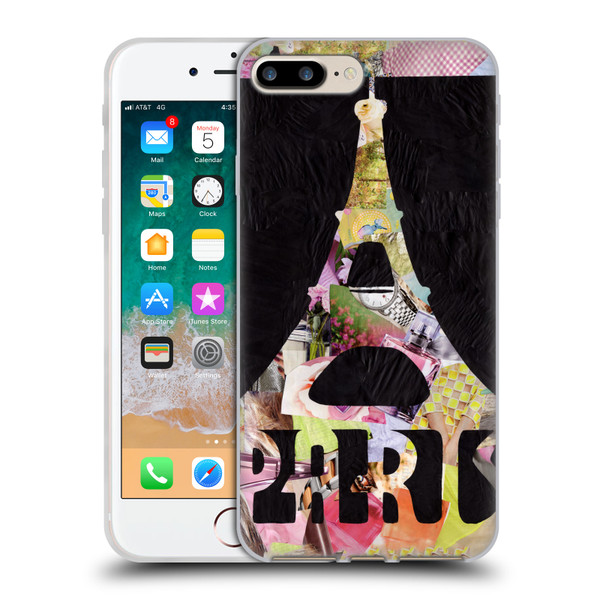 Artpoptart Travel Paris Soft Gel Case for Apple iPhone 7 Plus / iPhone 8 Plus