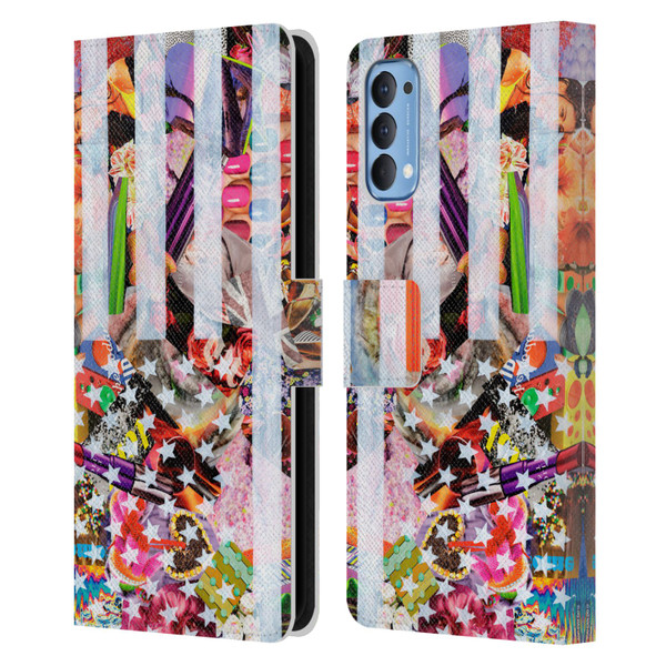 Artpoptart Flags Murican Leather Book Wallet Case Cover For OPPO Reno 4 5G