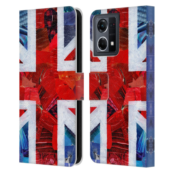 Artpoptart Flags Union Jack Leather Book Wallet Case Cover For OPPO Reno8 4G