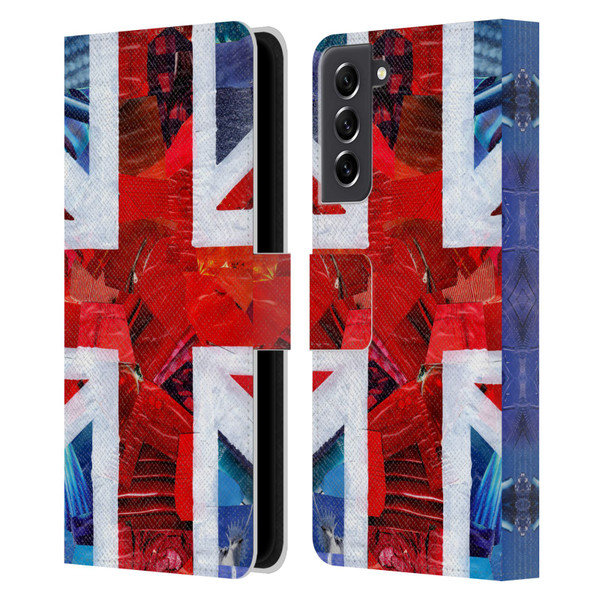 Artpoptart Flags Union Jack Leather Book Wallet Case Cover For Samsung Galaxy S21 FE 5G