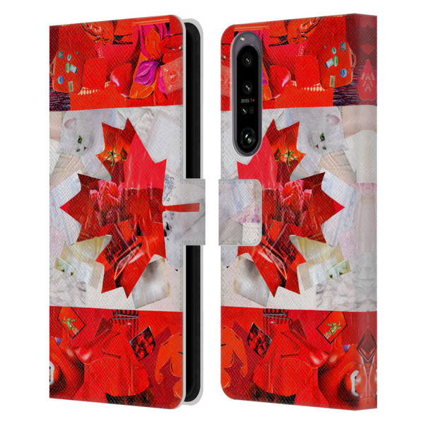 Artpoptart Flags Canada Leather Book Wallet Case Cover For Sony Xperia 1 IV