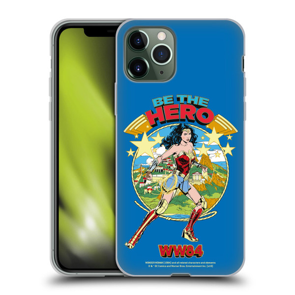 Wonder Woman 1984 Retro Art Be The Hero Soft Gel Case for Apple iPhone 11 Pro