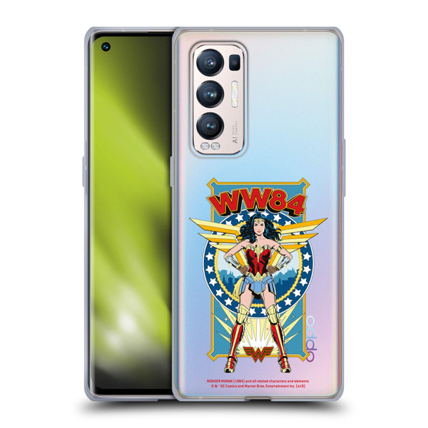 Wonder Woman 1984 Retro Art Logo And Shield Soft Gel Case for OPPO Find X3 Neo / Reno5 Pro+ 5G