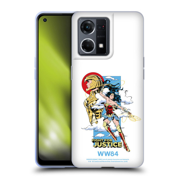 Wonder Woman 1984 Retro Art Fight For Justice Soft Gel Case for OPPO Reno8 4G