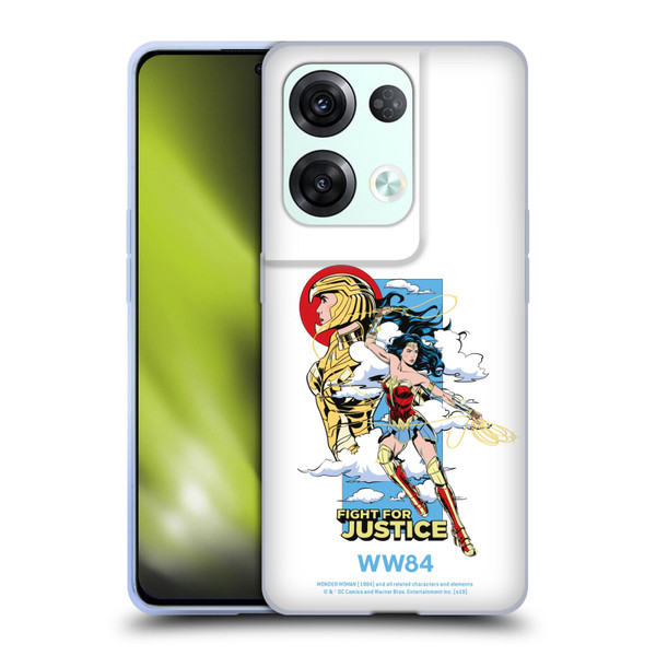 Wonder Woman 1984 Retro Art Fight For Justice Soft Gel Case for OPPO Reno8 Pro