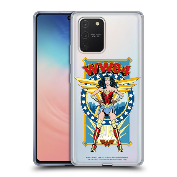 Wonder Woman 1984 Retro Art Logo And Shield Soft Gel Case for Samsung Galaxy S10 Lite