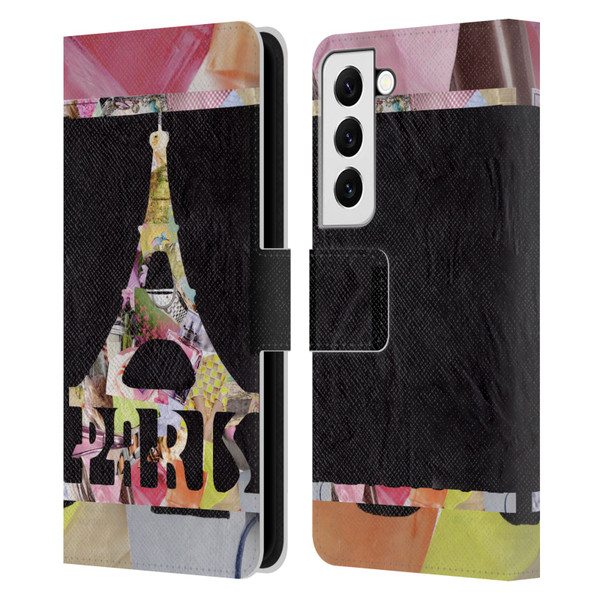 Artpoptart Travel Paris Leather Book Wallet Case Cover For Samsung Galaxy S22 5G