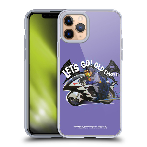 Batman TV Series Character Art Batcycle Let's Go Soft Gel Case for Apple iPhone 11 Pro