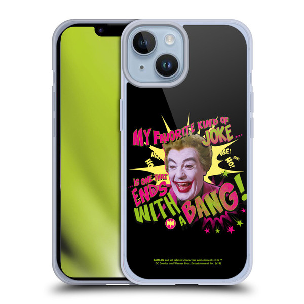 Batman TV Series Character Art Joker With A Bang Soft Gel Case for Apple iPhone 14
