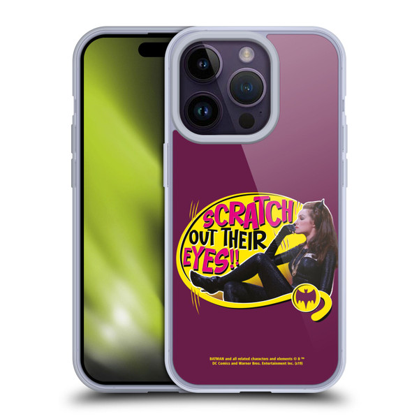 Batman TV Series Character Art Catwoman Scratch Soft Gel Case for Apple iPhone 14 Pro