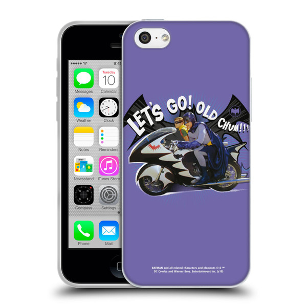 Batman TV Series Character Art Batcycle Let's Go Soft Gel Case for Apple iPhone 5c