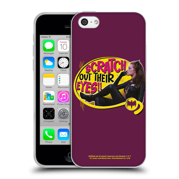 Batman TV Series Character Art Catwoman Scratch Soft Gel Case for Apple iPhone 5c