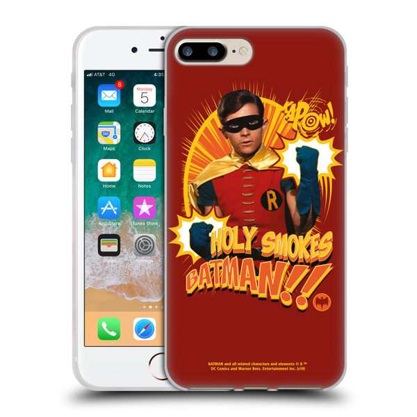 Batman TV Series Character Art Robin Holy Smokes Soft Gel Case for Apple iPhone 7 Plus / iPhone 8 Plus