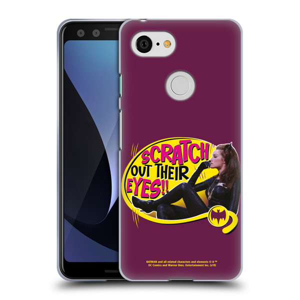 Batman TV Series Character Art Catwoman Scratch Soft Gel Case for Google Pixel 3