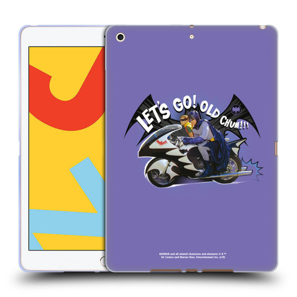 Batman TV Series Character Art Batcycle Let's Go Soft Gel Case for Apple iPad 10.2 2019/2020/2021