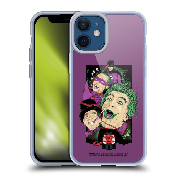 Batman TV Series Graphics Villains Soft Gel Case for Apple iPhone 12 Mini